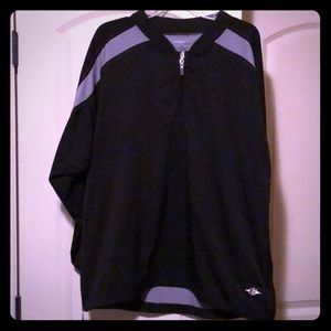 Men’s Large Easton 1/4 Zip Pullover, Black/Gray